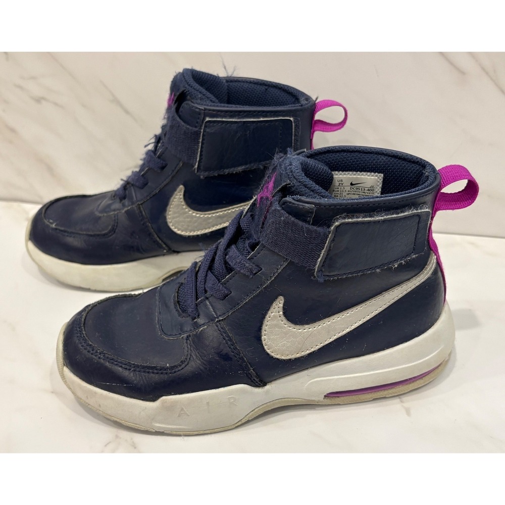 Nike Air Max Goaterra 2.0 PS hiking boots Kids Size 2Y Navy Sneakers - Picture 3 of 6